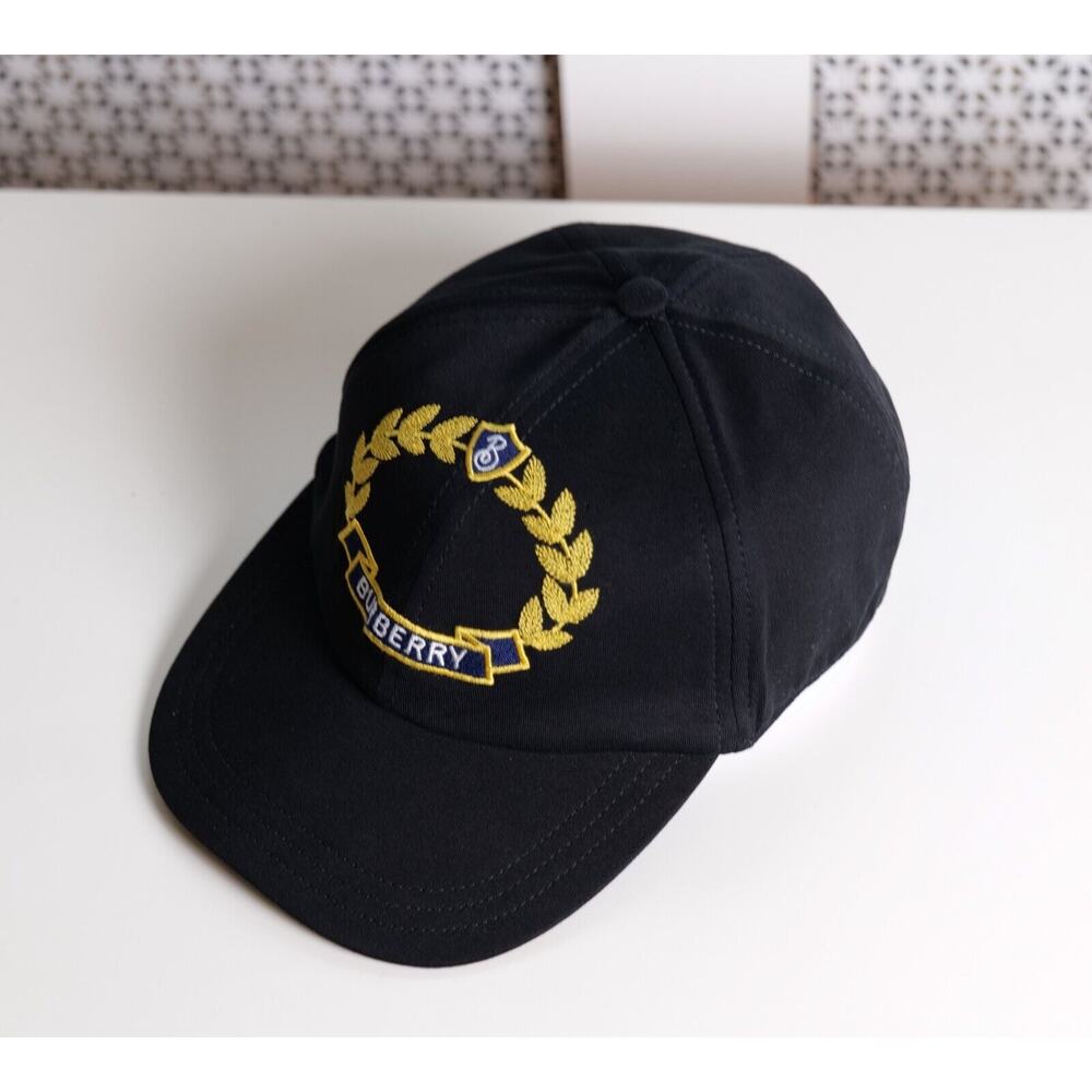 Burberry Black Oak Leaf Crest Cotton Jersey Baseball Cap (Size L) RRP $480 - Picture 8 of 10
